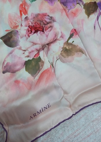 %100 İpek Armine Eşarp - Görsel 2