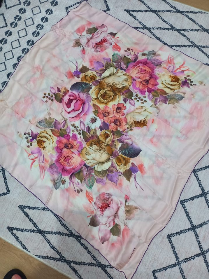 %100 İpek Armine Eşarp - Görsel 3