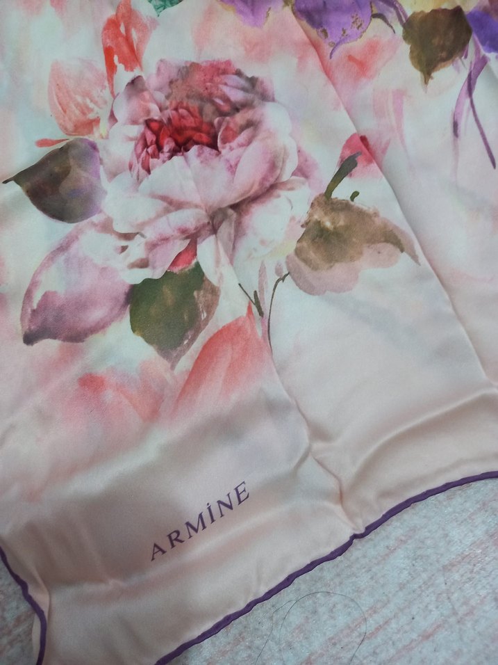 %100 İpek Armine Eşarp - Görsel 2