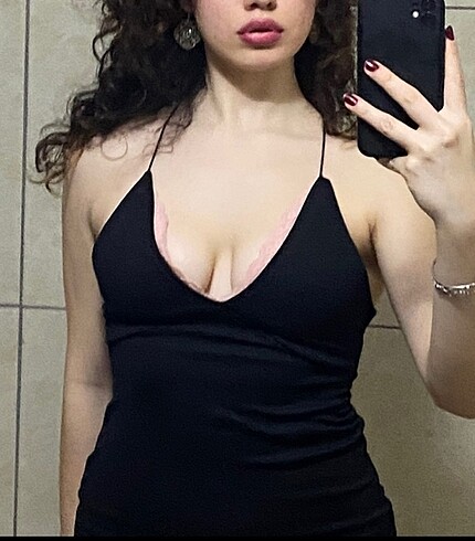 mini seksi siyah elbise