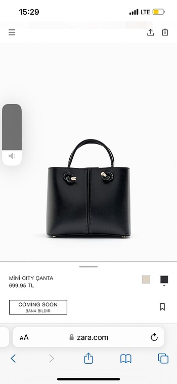 Zara mini city çanta