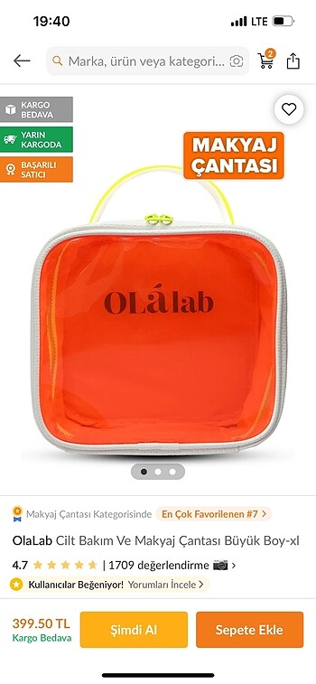 Olalab makyaj çantası