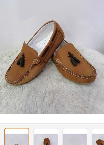 Erkek Çocuk Kahverengi Süet Püsküllü Loafer