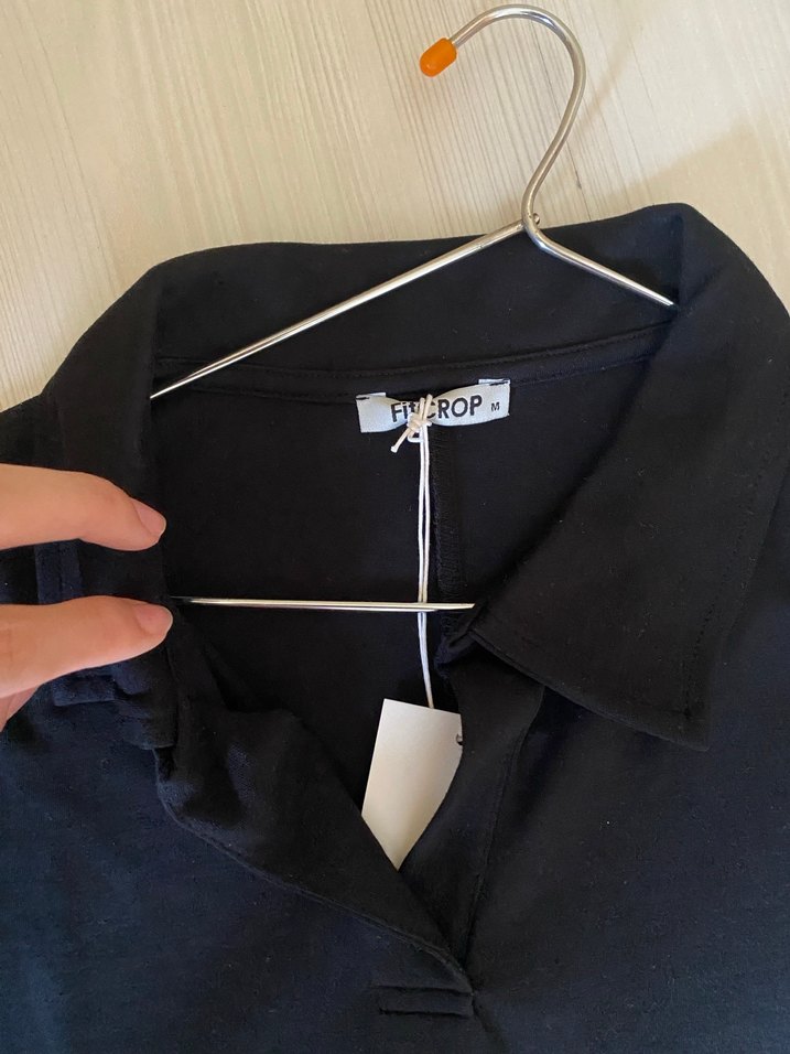 Siyah Midi Kısa Kollu Fitted Elbise - Görsel 2