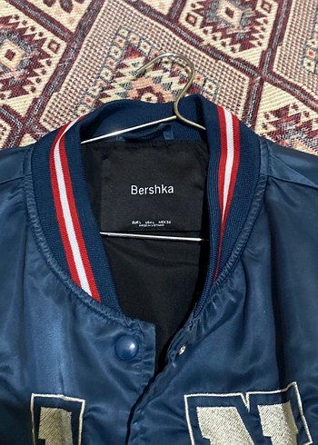 Bershka Lacivert Denim Bomber Ceket - Görsel 2