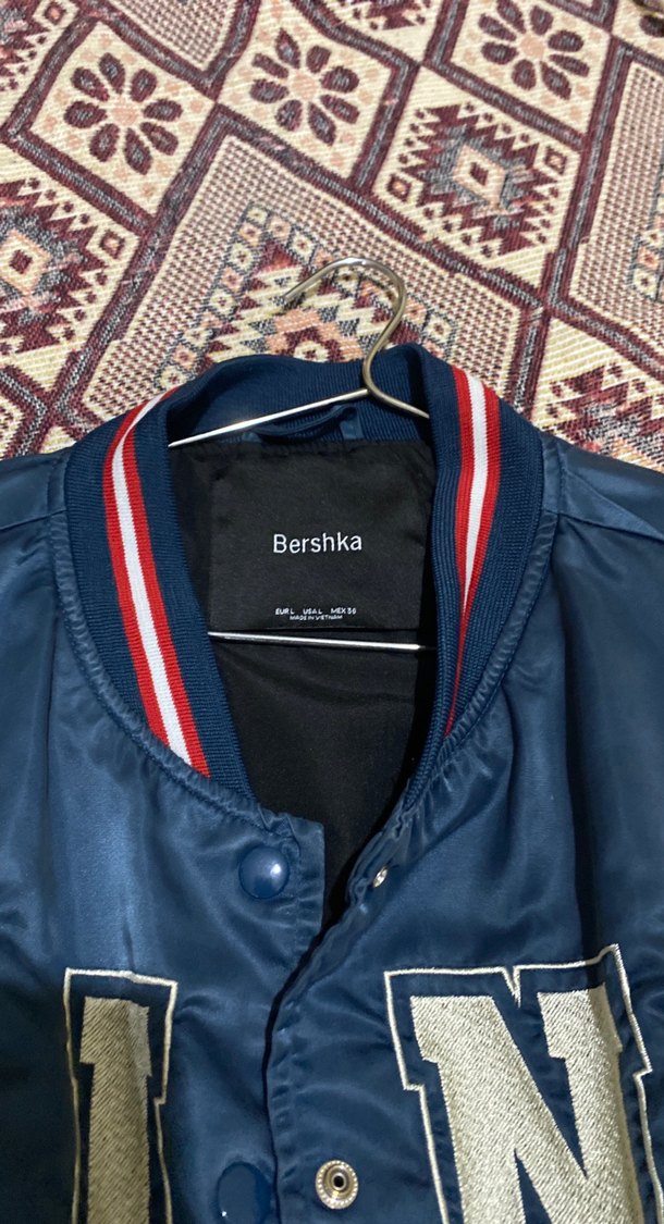 Bershka Lacivert Denim Bomber Ceket - Görsel 2