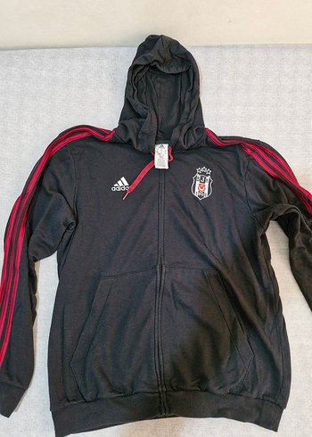 Adidas Beşiktaş Kapüşonlu Fermuarlı Sweatshirt