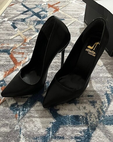 37 Beden siyah Renk Yüksek Topuklu Stiletto