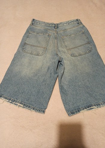 Bej Midi Boy Salaş erkek Denim Şort - Görsel 4