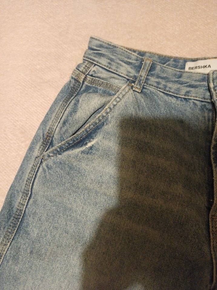 Bej Midi Boy Salaş erkek Denim Şort - Görsel 2