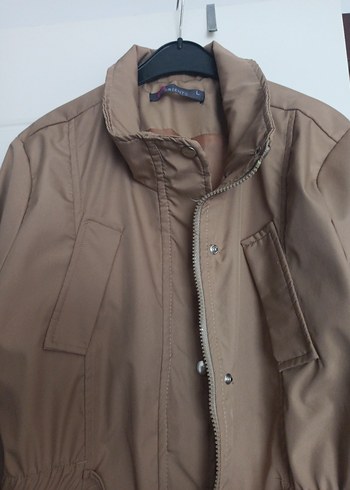 Bej Beli Bağcıklı Kadın Ceket - Görsel 3