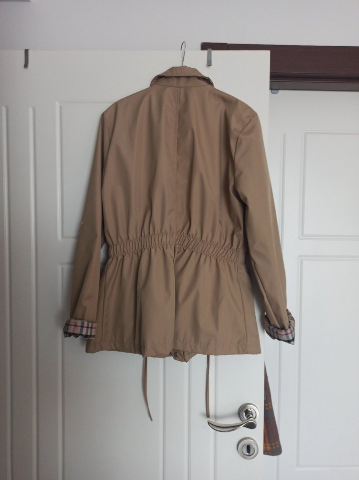 Bej Beli Bağcıklı Kadın Ceket - Görsel 4