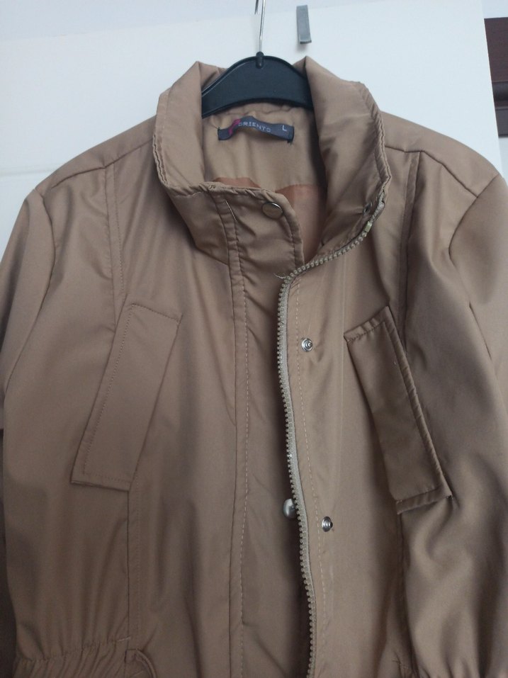 Bej Beli Bağcıklı Kadın Ceket - Görsel 3