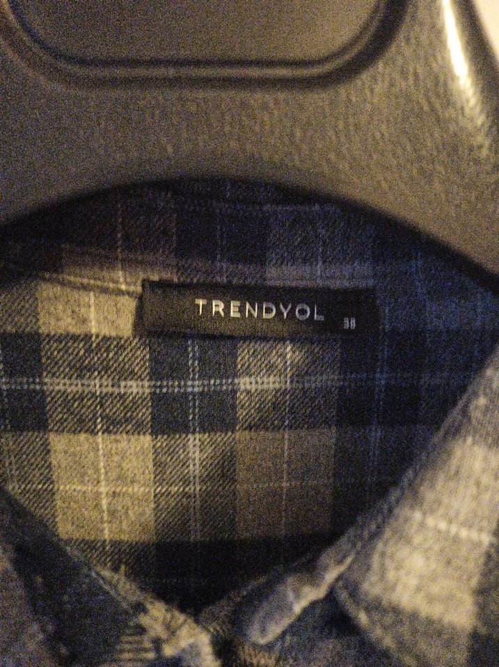 Ekose Desenli Gri Elbise - Görsel 3