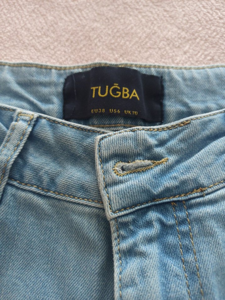 Mavi kadın Denim Jean - Görsel 2