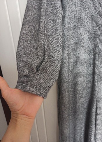 Gri Örme tulum - Görsel 3