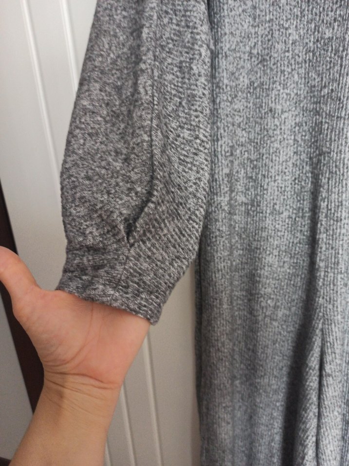 Gri Örme tulum - Görsel 3