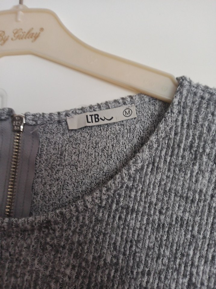 Gri Örme tulum - Görsel 5