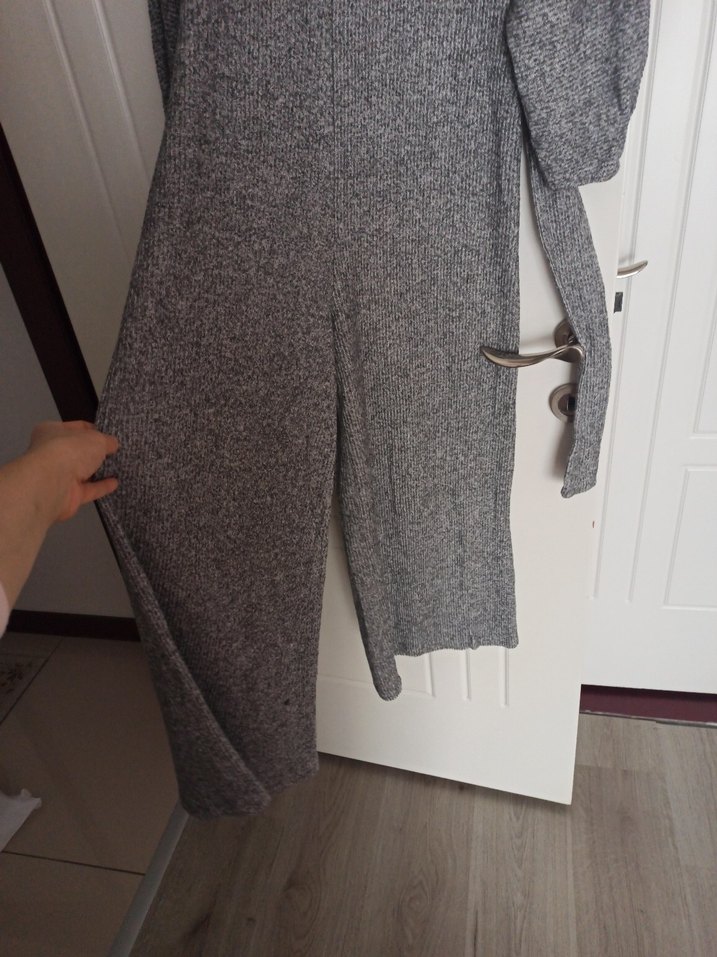 Gri Örme tulum - Görsel 4