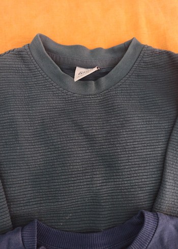 18-24 Ay Beden mavi Renk Mavi Baskılı Erkek Çocuk Sweatshirt