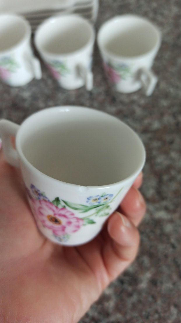 Pastel Çiçek Desenli Porselen Fincan Takımı - Görsel 5