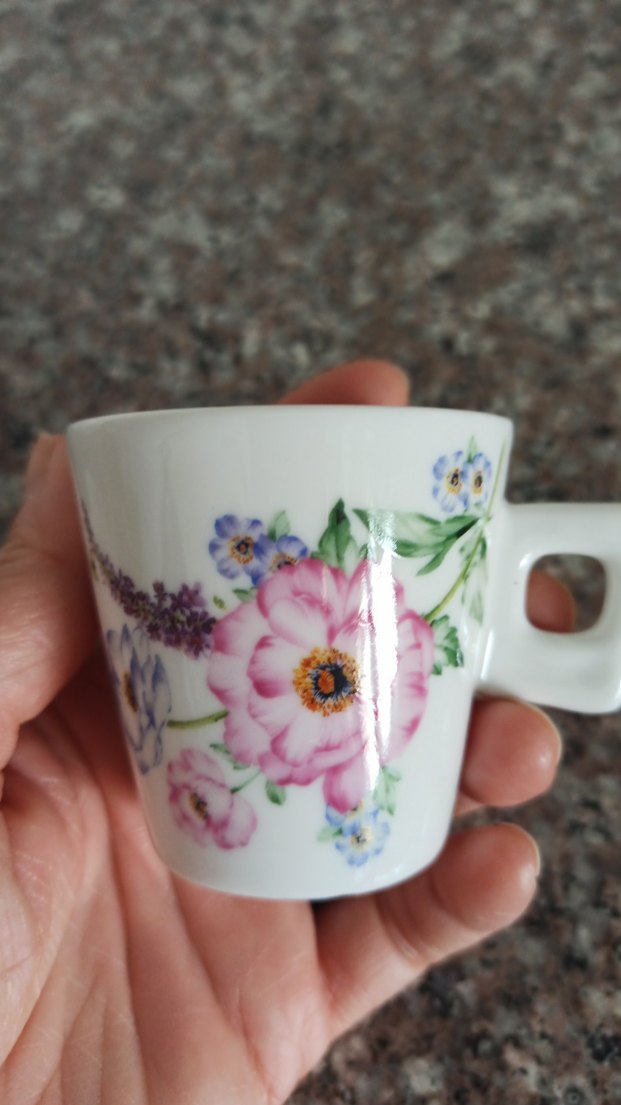 Pastel Çiçek Desenli Porselen Fincan Takımı - Görsel 2