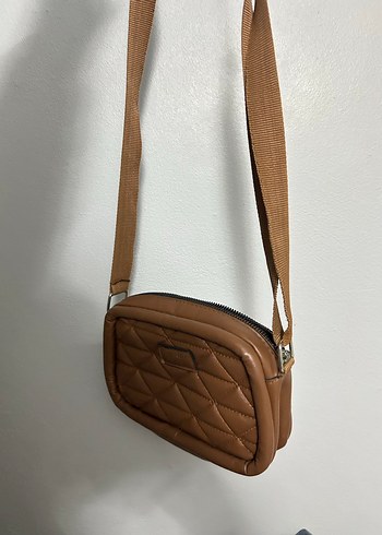 Kahverengi Deri Kadın Çapraz Çanta - Görsel 3