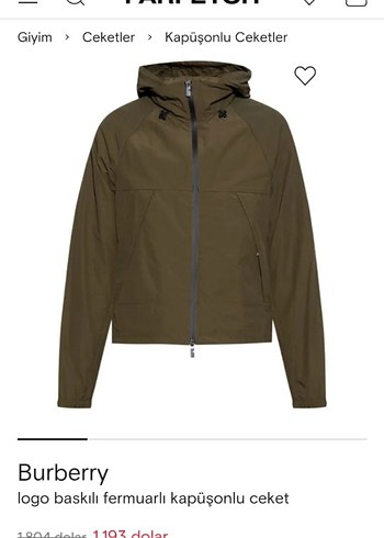 BURBBERY LOGO BASKILI KAPÜŞONLU CEKET - Görsel 13