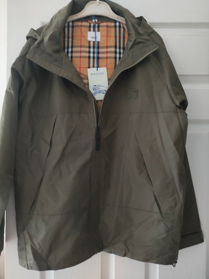 BURBBERY LOGO BASKILI KAPÜŞONLU CEKET - Görsel 5