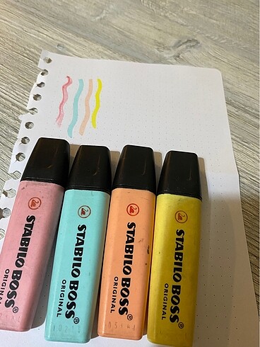  Beden Stabilo pastel fosforlu kalem