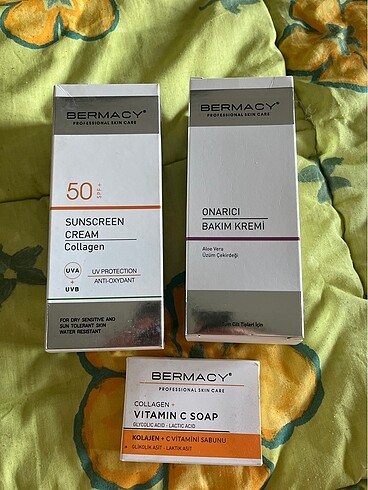 Güneş kremi onarıcı bakım kremi set