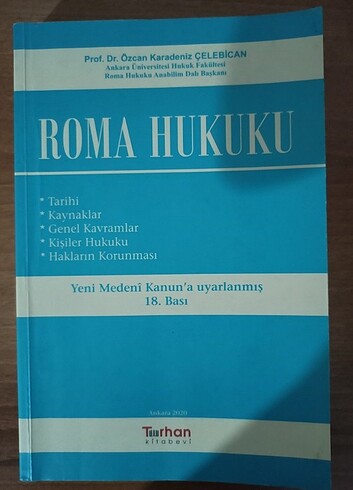 Roma Hukuku- Özcan Çelebican