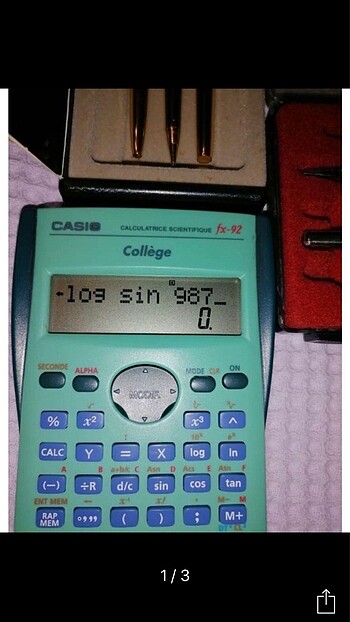 Casıo fx92 hesap makinası ve