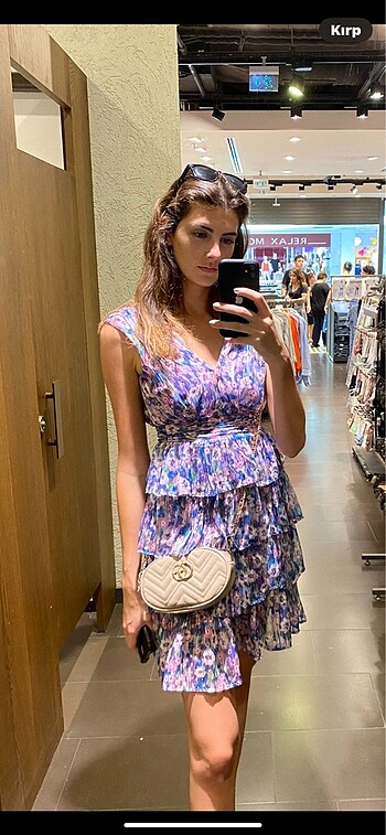 Çicekli yaz elbisesi /mor,lila, pembe tonlarında