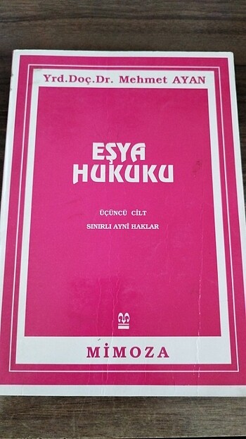 EŞYA HUKUKU - SINIRLI AYNİ HAKLAR 
