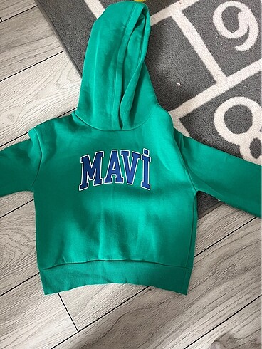 Mavi kışlık kazak sweatshirt