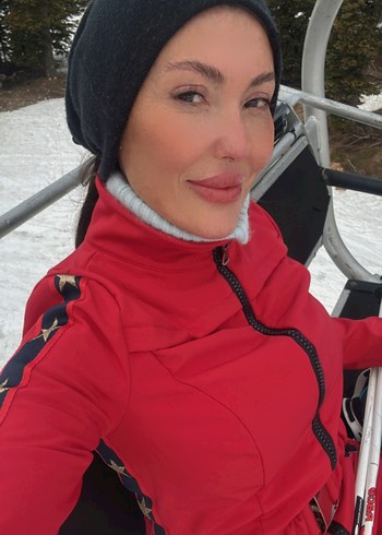 Kemerli Kırmızı Kayak tulumu - Görsel 6