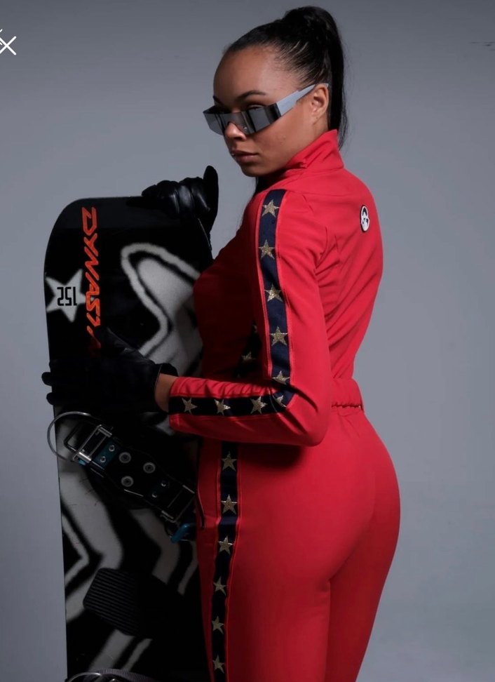 Kemerli Kırmızı Kayak tulumu - Görsel 4