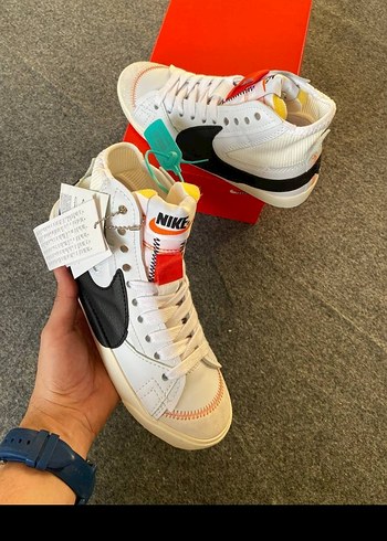 Nike Erkek Beyaz Siyah Spor Ayakkabı Velcro