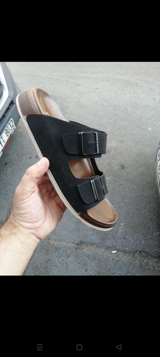 Kahverengi Erkek Tokalı Sandalet - Görsel 3