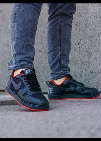 Nike Siyah Kırmızı Spor Erkek Sneakers