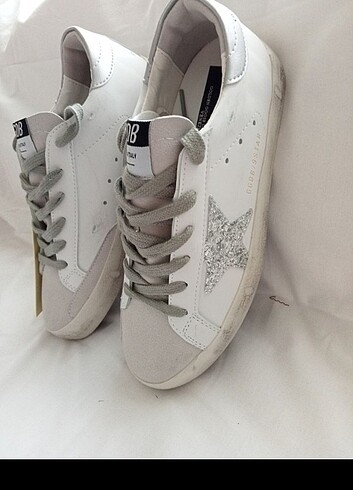 Golden Goose Gümüş Yildiz Garantili ürün Eskitme detayli Pasapo
