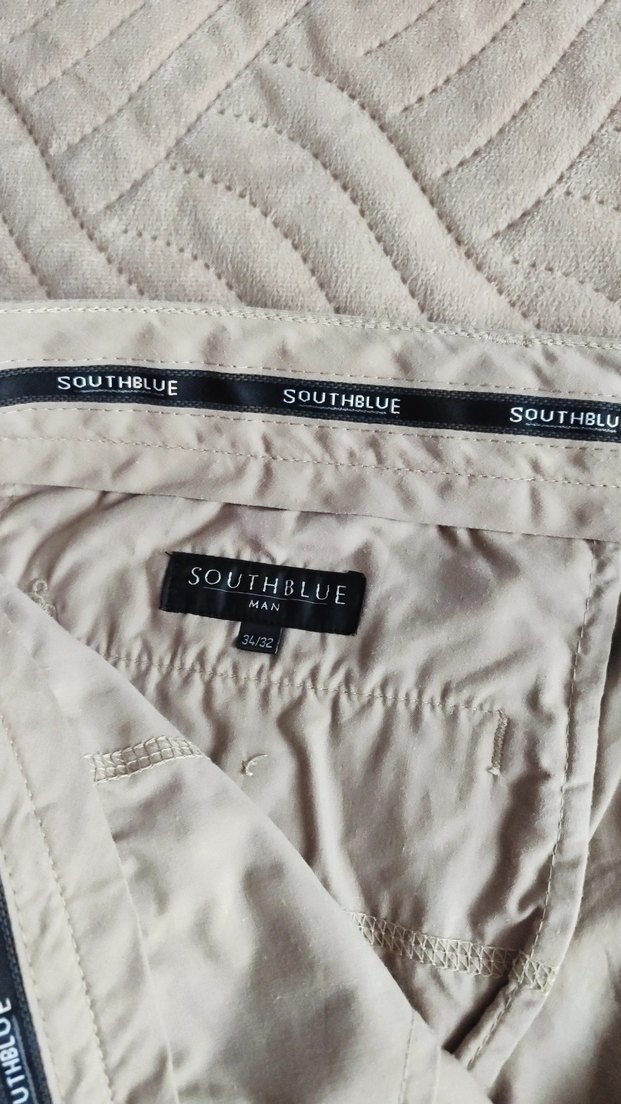 Bej Erkek Keten Bol Kesim Pantolon - Görsel 2