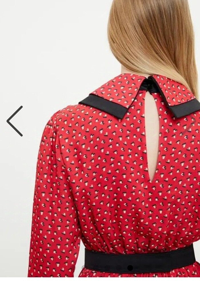 Emzirme kırmızı saten elbise  Mert arslan tasarımı  - Görsel 2