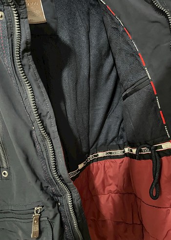 Erkek Lacivert Kapüşonlu Bigazzi Mont - Görsel 6