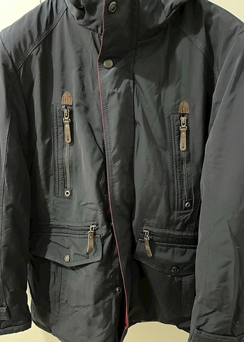 Erkek Lacivert Kapüşonlu Bigazzi Mont - Görsel 2