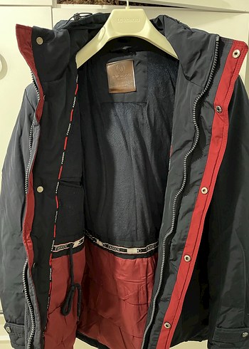 Erkek Lacivert Kapüşonlu Bigazzi Mont - Görsel 4