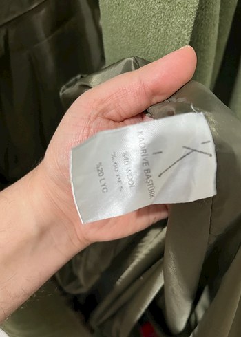 Düğmeli Haki Midi Kadın Kaban - Görsel 6