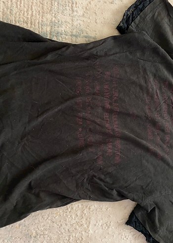 Kısa Kollu Siyah Punk Tişört - Görsel 3