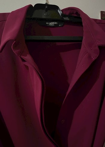 Bordo Midi Boy Salaş Kadın Elbise - Görsel 2